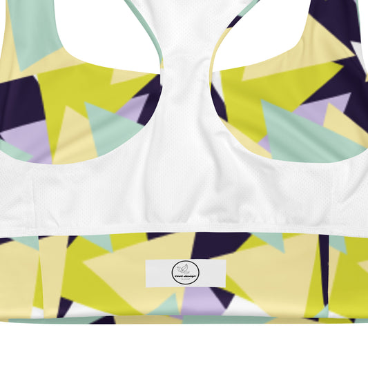 All-Over Print Recycled Longline Sports Bra