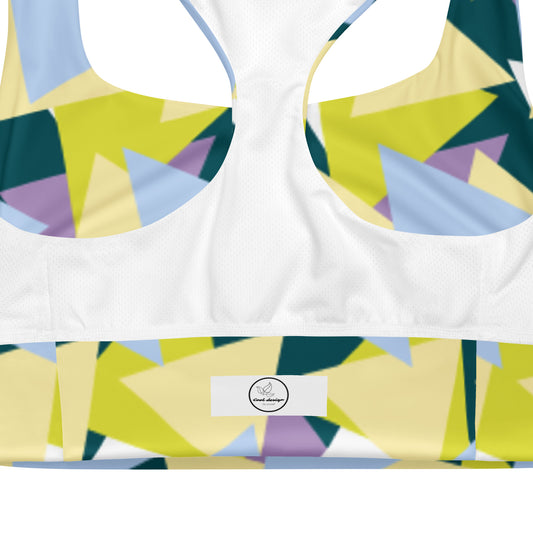 All-Over Print Recycled Longline Sports Bra