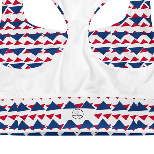 All-Over Print Recycled Longline Sports Bra