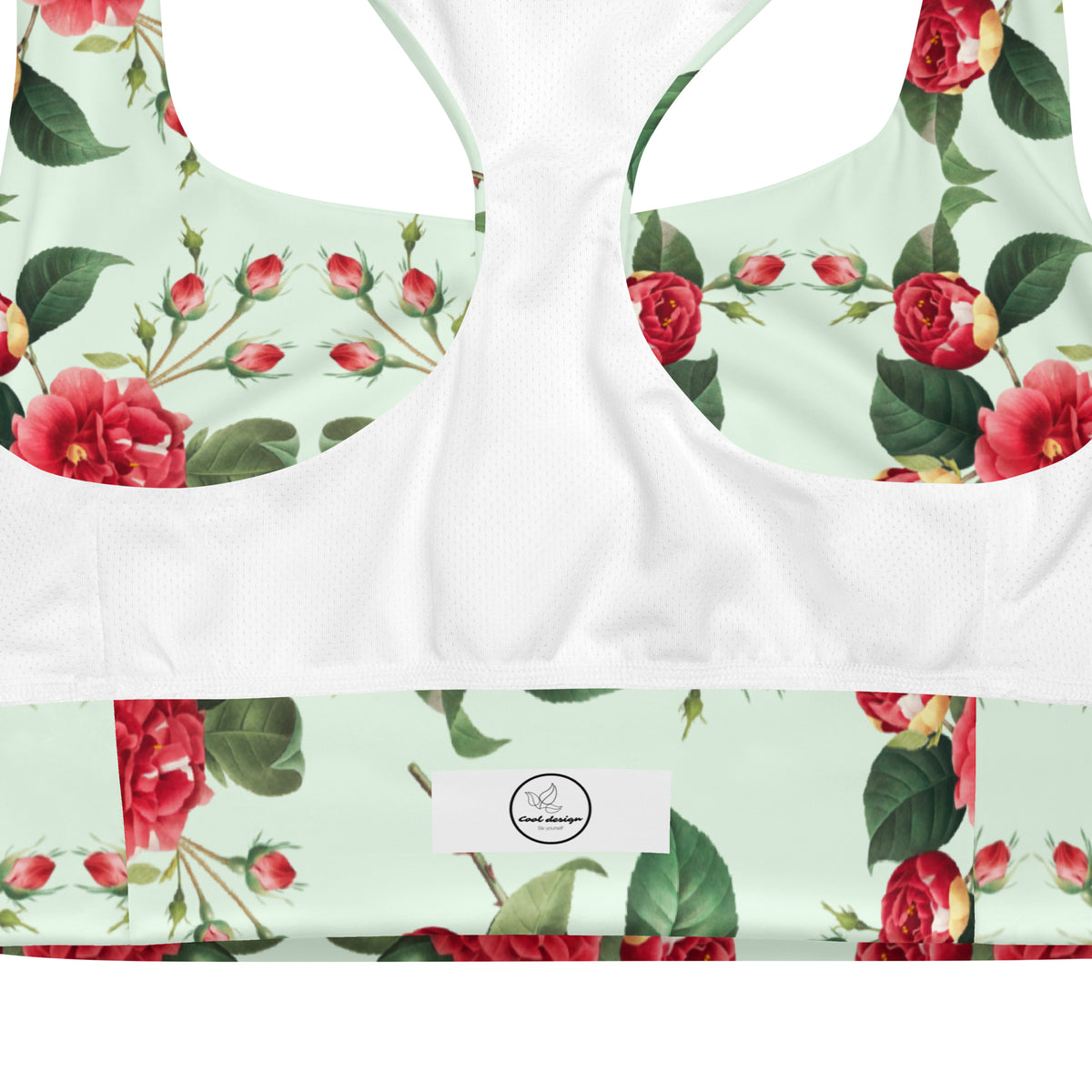 All-Over Print Recycled Longline Sports Bra