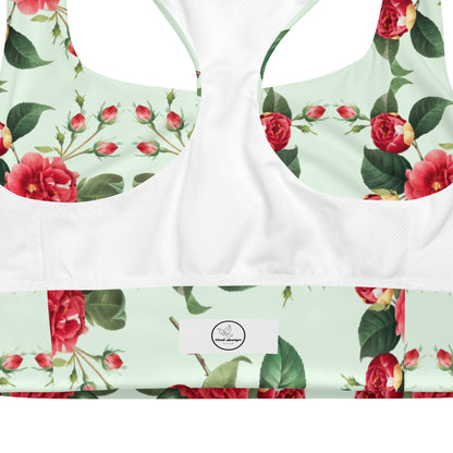 All-Over Print Recycled Longline Sports Bra