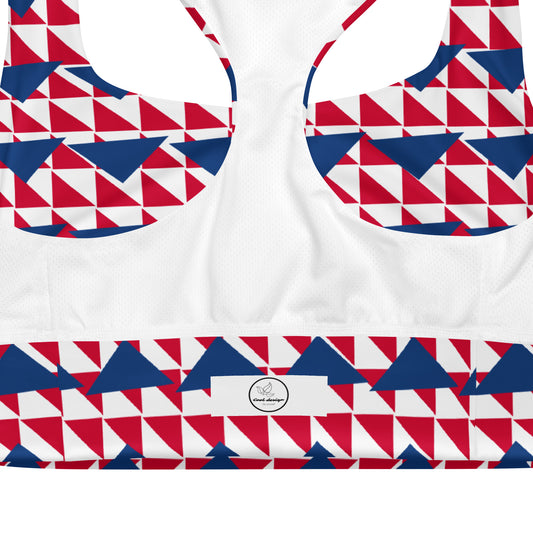 All-Over Print Recycled Longline Sports Bra