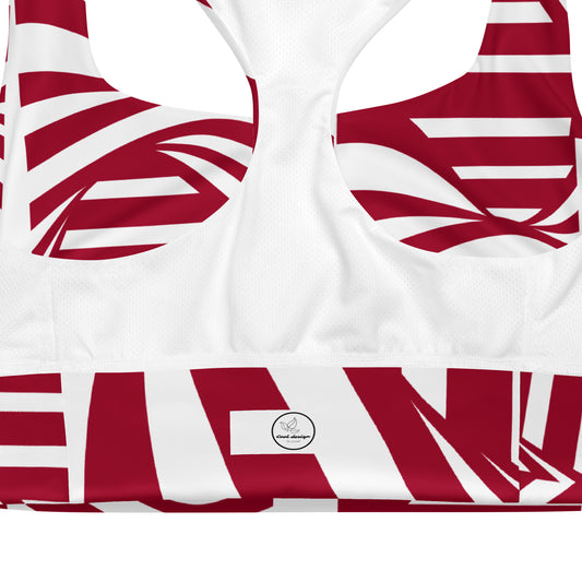 All-Over Print Recycled Longline Sports Bra