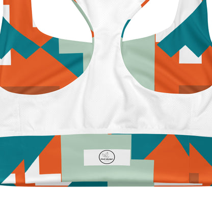 All-Over Print Recycled Longline Sports Bra