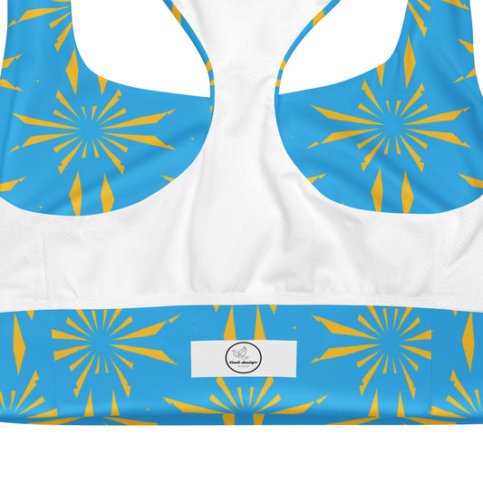 All-Over Print Recycled Longline Sports Bra