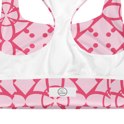 All-Over Print Recycled Longline Sports Bra
