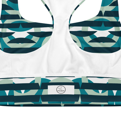All-Over Print Recycled Longline Sports Bra