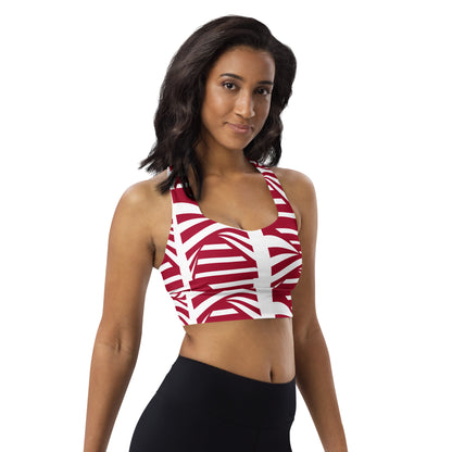 All-Over Print Recycled Longline Sports Bra