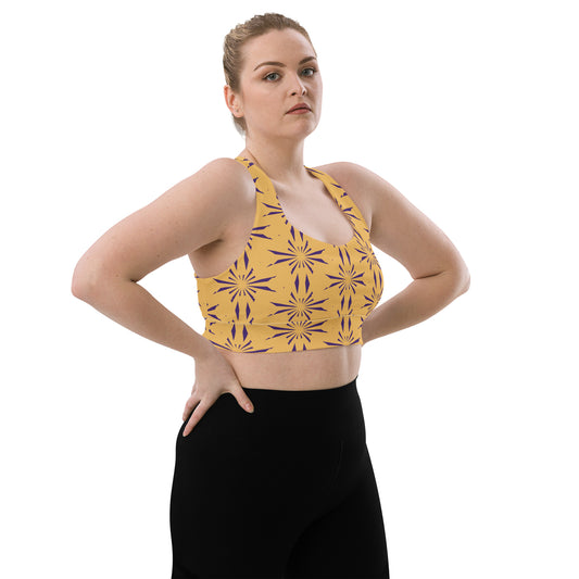 All-Over Print Recycled Longline Sports Bra