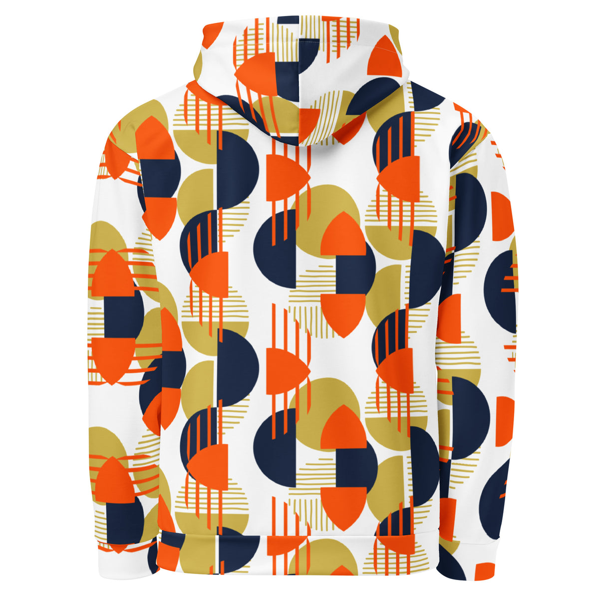 Women's All-Over Print Recycled Unisex Hoodie Bright Geometric Pattern