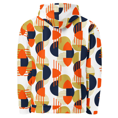 Women's All-Over Print Recycled Unisex Hoodie Bright Geometric Pattern