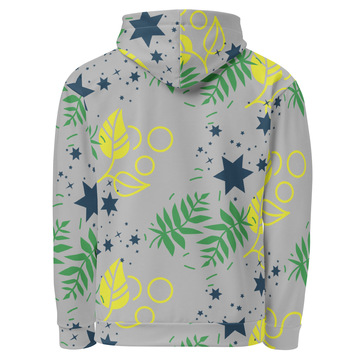 Men's All-Over Print Recycled Unisex Hoodie Leaves Silver