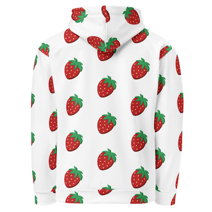 Women's All-Over Print Recycled Unisex Hoodie Stawberries Style 3