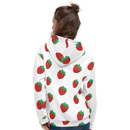 Women's All-Over Print Recycled Unisex Hoodie Stawberries Style 3