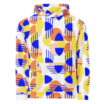 Women's All-Over Print Recycled Unisex Hoodie Bright Geometric Pattern