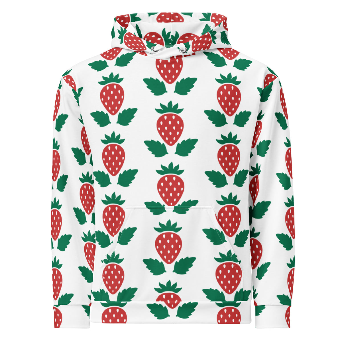 Women's All-Over Print Recycled Unisex Hoodie Stawberries Style 2