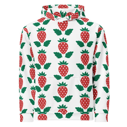 Women's All-Over Print Recycled Unisex Hoodie Stawberries Style 2