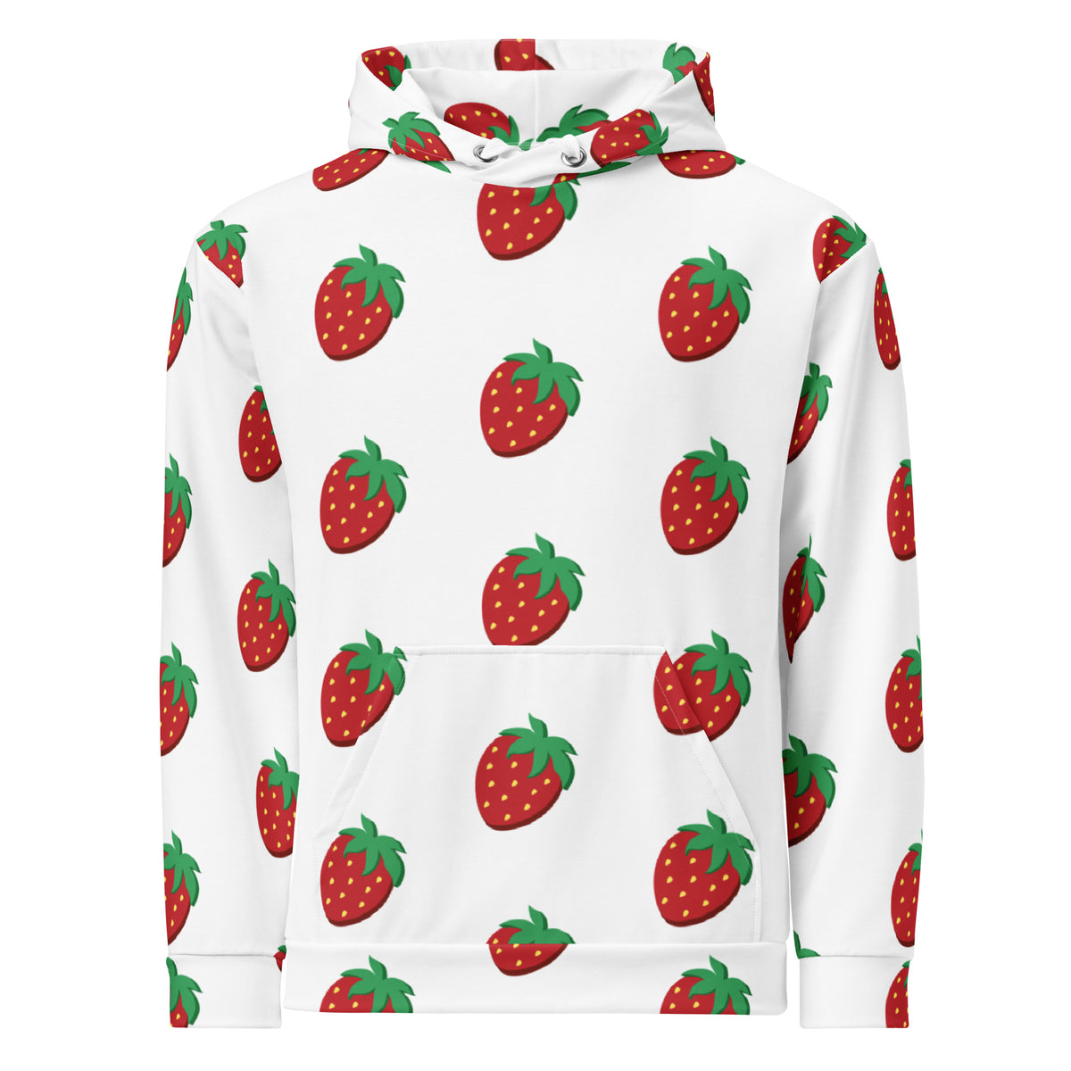 Women's All-Over Print Recycled Unisex Hoodie Stawberries Style 3