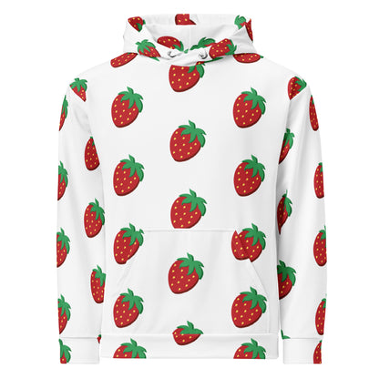 Women's All-Over Print Recycled Unisex Hoodie Stawberries Style 3