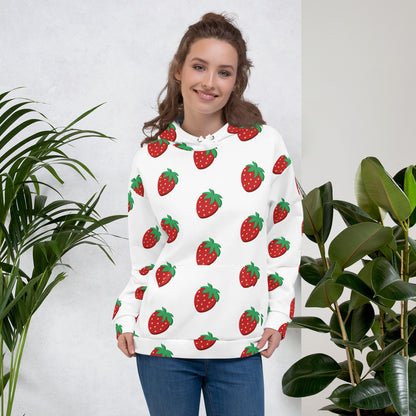 Women's All-Over Print Recycled Unisex Hoodie Stawberries Style 3