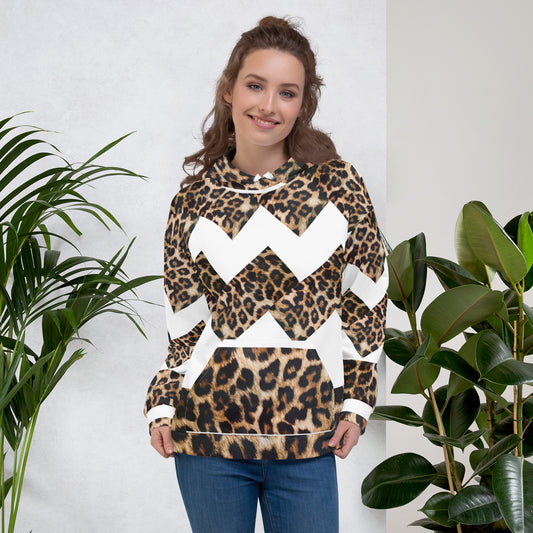 All-Over Print Unisex Hoodie Leopard for Woman