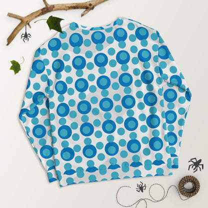 All-Over Print Recycled Unisex Sweatshirt Circles Bright Summer Sky for Man