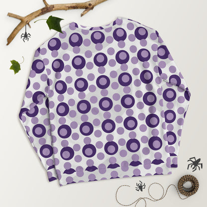 All-Over Print Recycled Unisex Sweatshirt Circles East Side for Woman