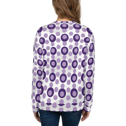 All-Over Print Recycled Unisex Sweatshirt Circles East Side for Woman