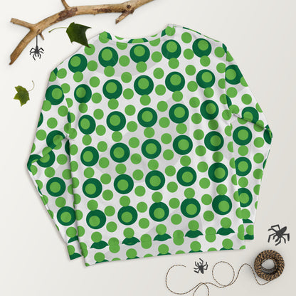 All-Over Print Recycled Unisex Sweatshirt Circles Kelly Green for Man