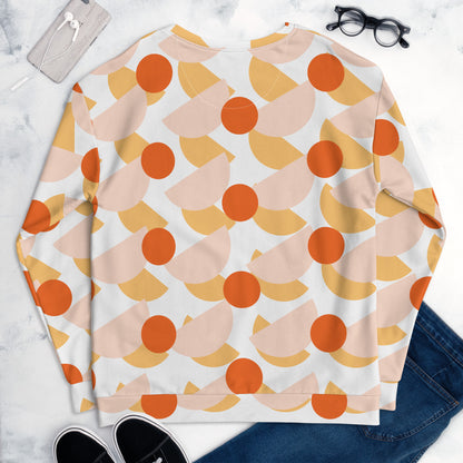 All-Over Print Recycled Unisex Sweatshirt Mushrooms Sandy Beach for Man