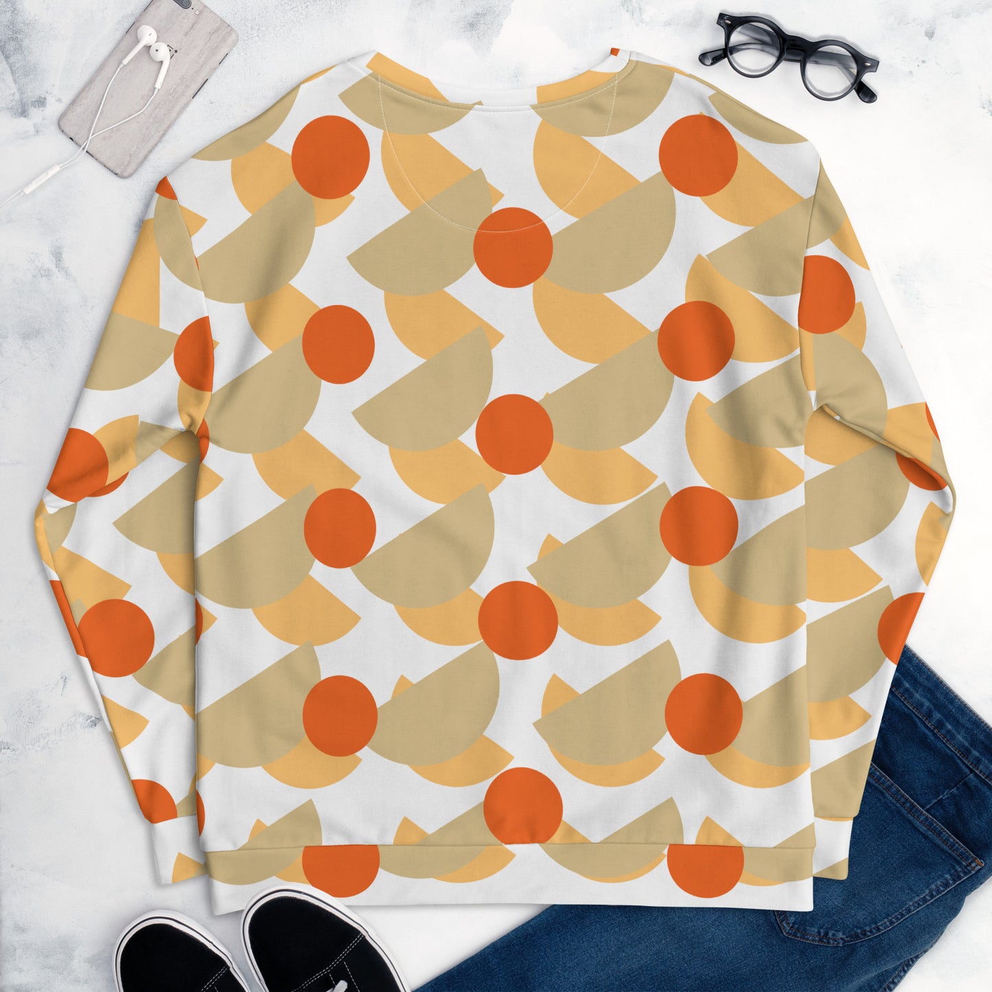 All-Over Print Recycled Unisex Sweatshirt Mushrooms New Orleans for Man
