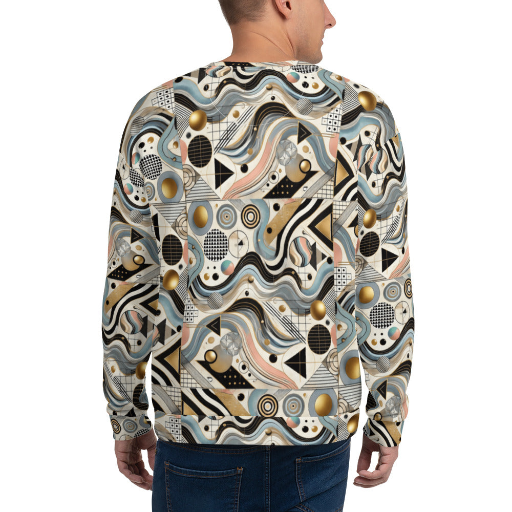 Men's All-Over Print Recycled Unisex Sweatshirt Nature's Geometry Style 1
