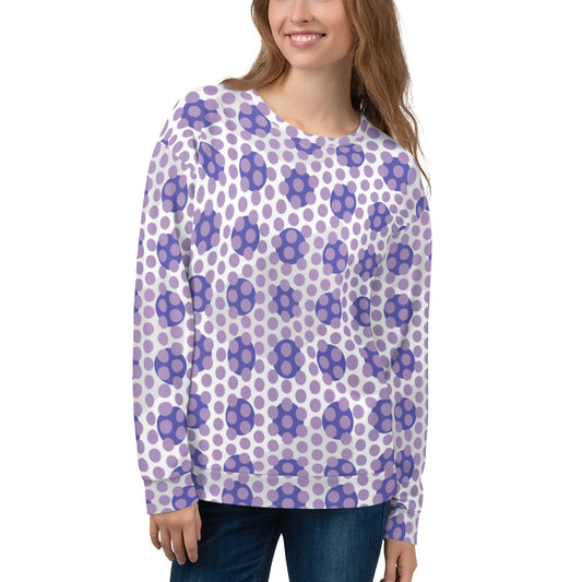 All-Over Print Recycled Unisex Sweatshirt Polka-dot East Side for Woman