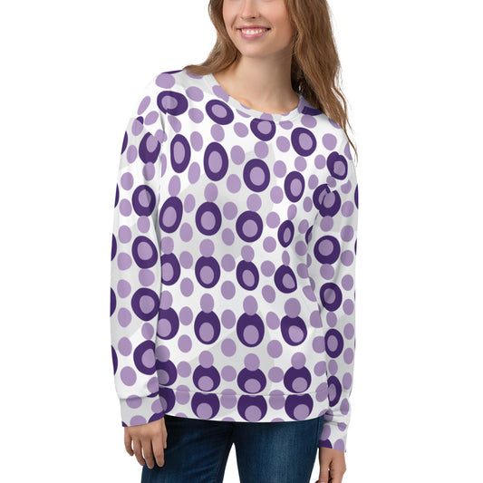 All-Over Print Recycled Unisex Sweatshirt Circles East Side for Woman