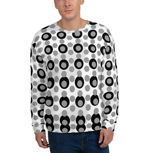 All-Over Print Recycled Unisex Sweatshirt Circles Nobel for Man