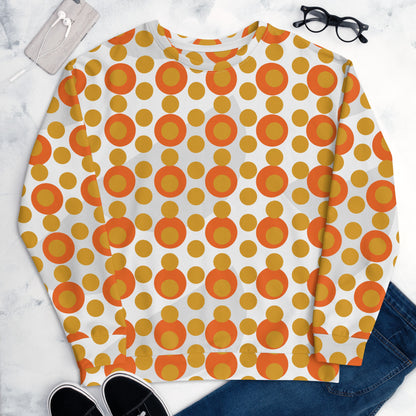 All-Over Print Recycled Unisex Sweatshirt Circles Buttercup for Woman