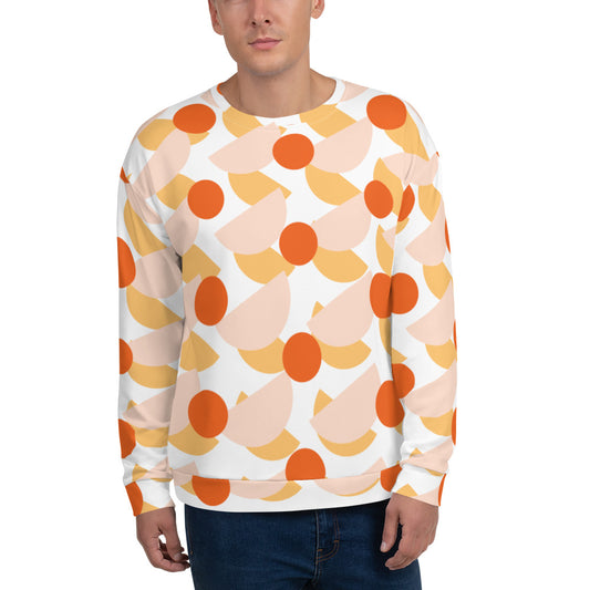 All-Over Print Recycled Unisex Sweatshirt Mushrooms Sandy Beach for Man
