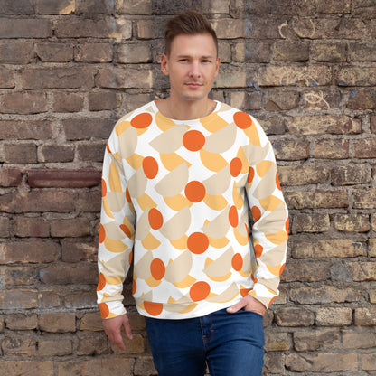 All-Over Print Recycled Unisex Sweatshirt Mushrooms Champagne for Man