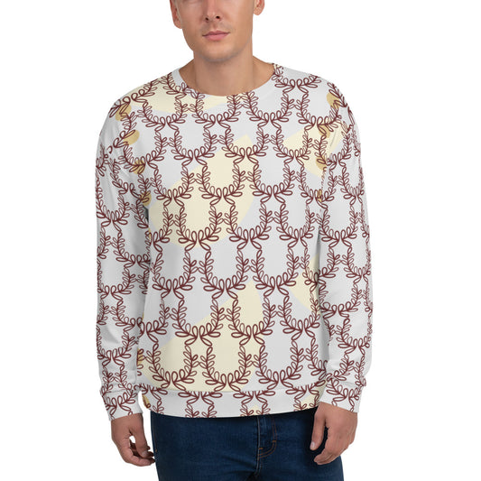 All-Over Print Recycled Unisex Sweatshirt Laurel Leaf Crown Whisper for Man