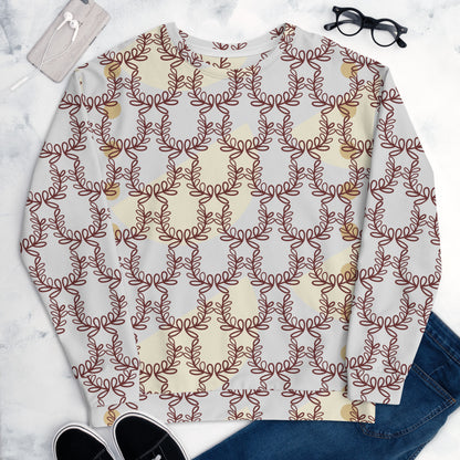 All-Over Print Recycled Unisex Sweatshirt Laurel Leaf Crown Whisper for Man