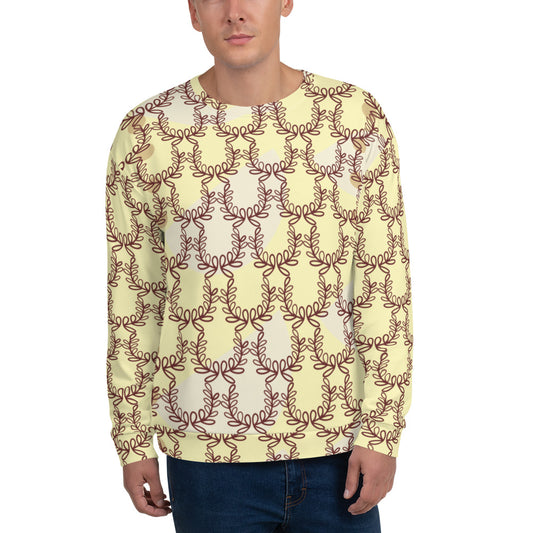 All-Over Print Recycled Unisex Sweatshirt Laurel Leaf Crown Cumulus for Man