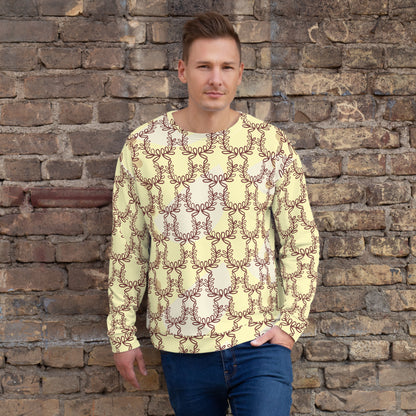 All-Over Print Recycled Unisex Sweatshirt Laurel Leaf Crown Cumulus for Man