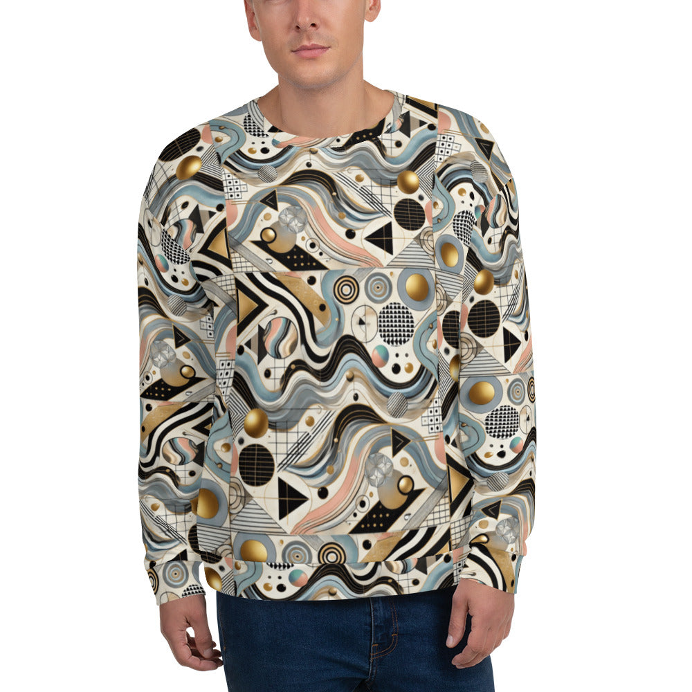 Men's All-Over Print Recycled Unisex Sweatshirt Nature's Geometry Style 1