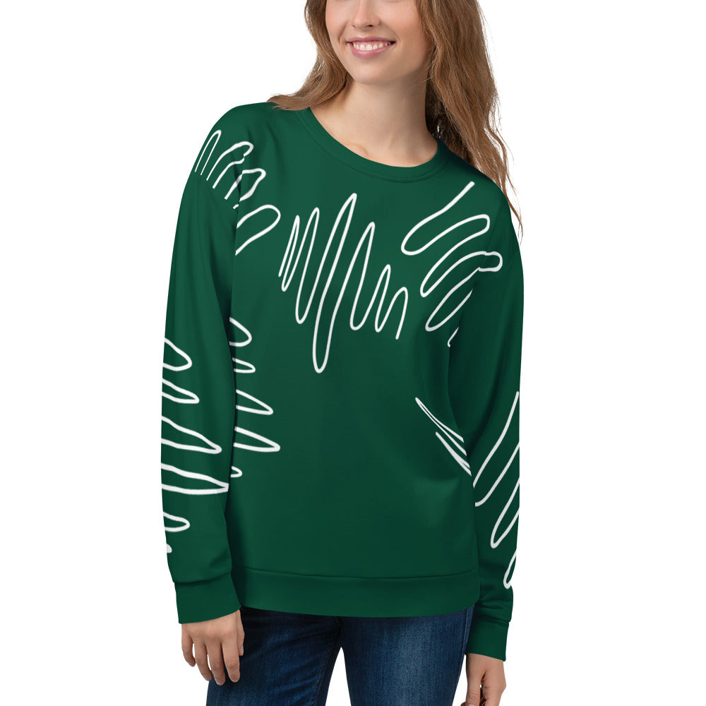 All-Over Print Recycled Unisex Sweatshirt Athletic Pattern Free Lines ...