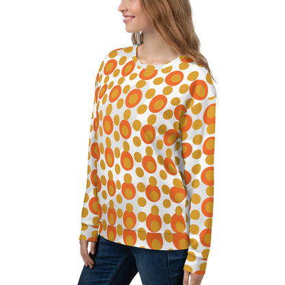 All-Over Print Recycled Unisex Sweatshirt Circles Buttercup for Woman