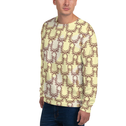 All-Over Print Recycled Unisex Sweatshirt Laurel Leaf Crown Cumulus for Man