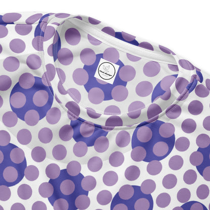 All-Over Print Recycled Unisex Sweatshirt Circles Polka-dot East Side Violet for Woman