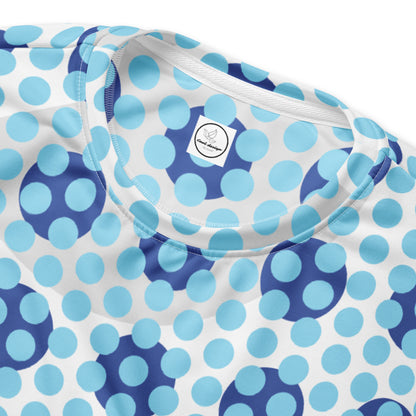 All-Over Print Recycled Unisex Sweatshirt Polka-dot Columbia Blue for Woman