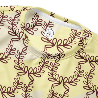 All-Over Print Recycled Unisex Sweatshirt Laurel Leaf Crown Cumulus for Man
