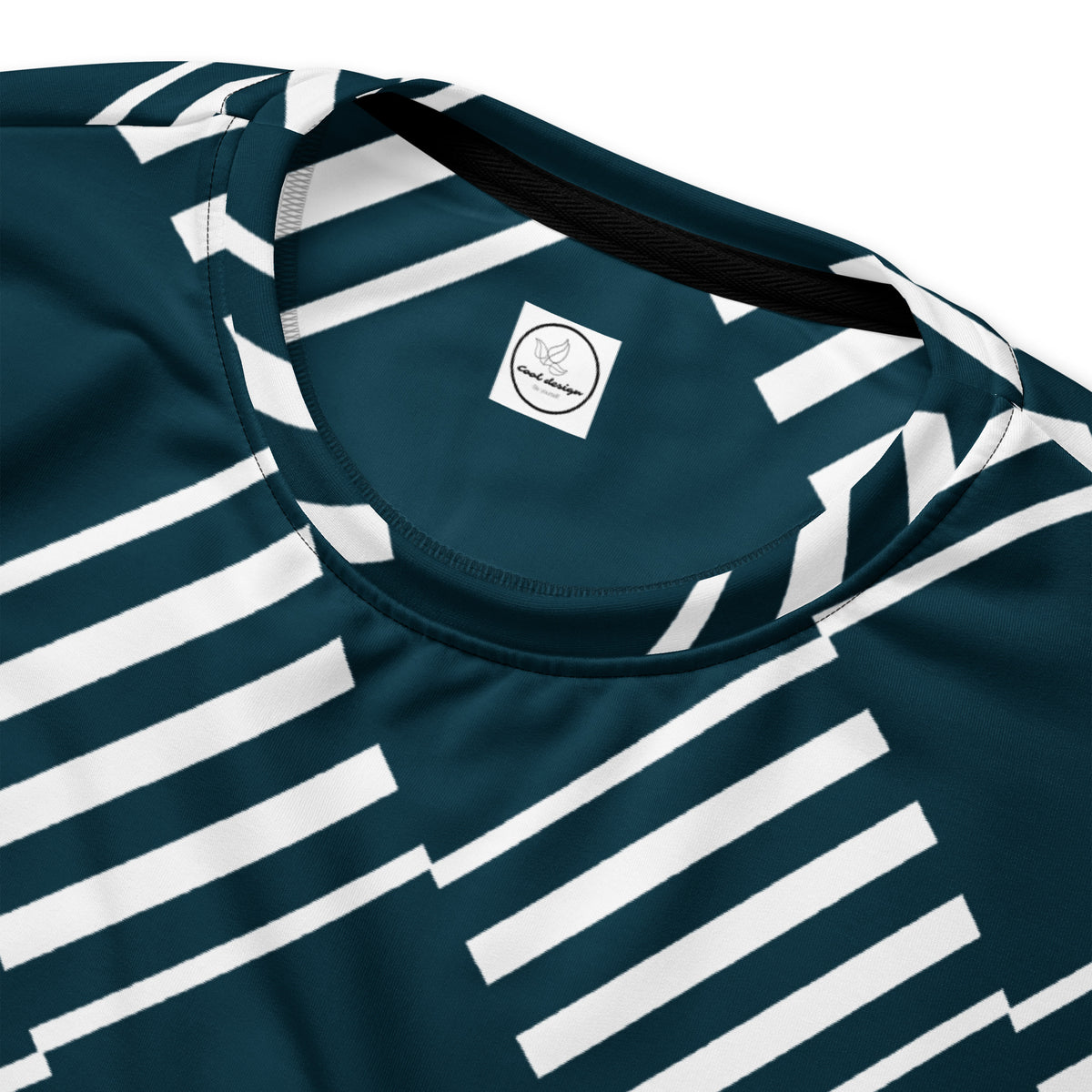 Men's All-Over Print Recycled Unisex Sweatshirt Love Pattern Stripes Blue Whale